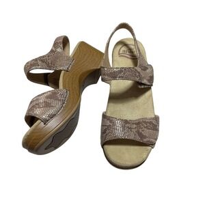 Dansko 37 (6.5/7) Metallic Comfort Sandals Slingback Open Toe Adjustable‎